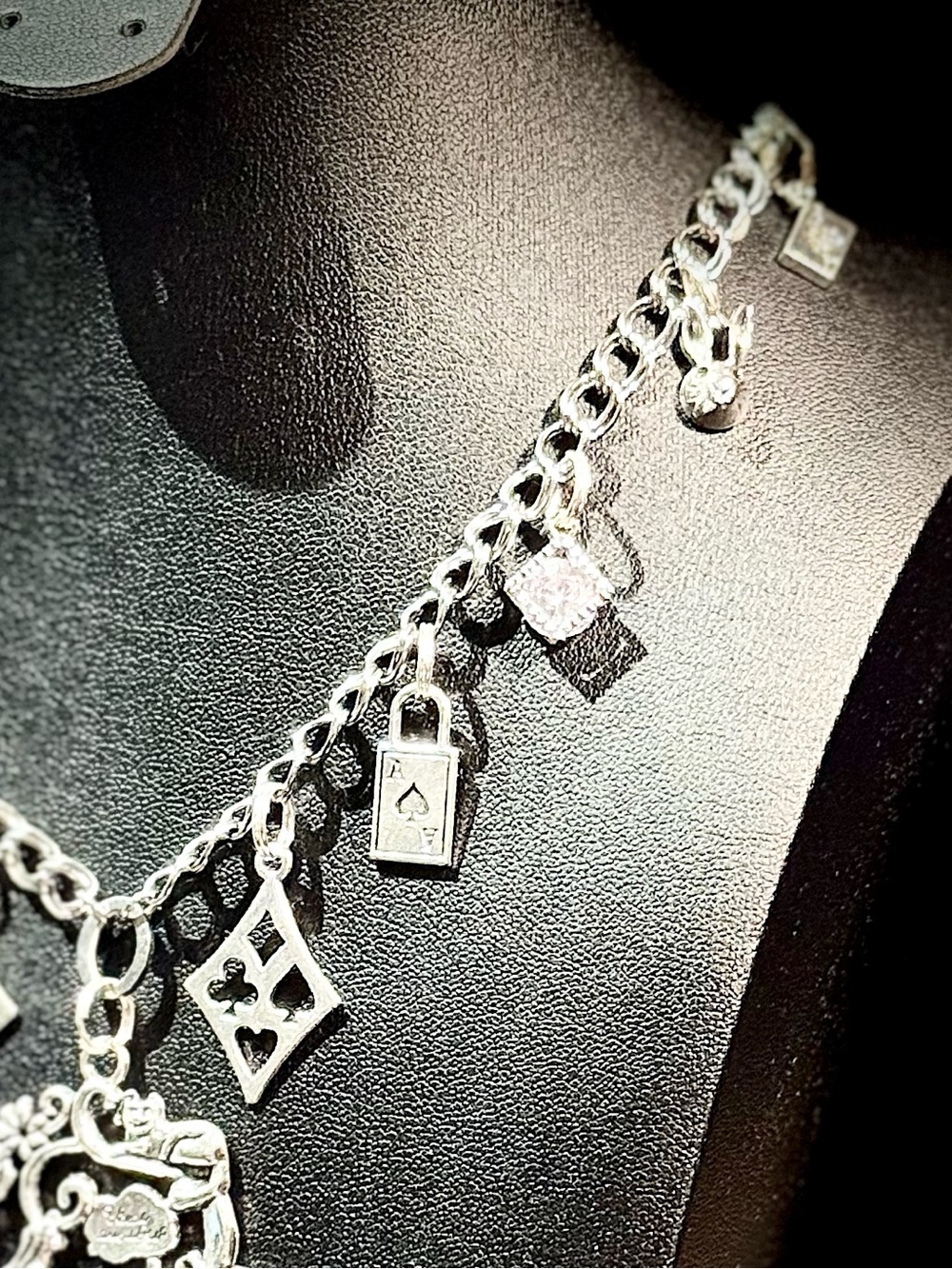 Silver Charm Pendant Necklace and Earrings Set - Picture 4 of 8